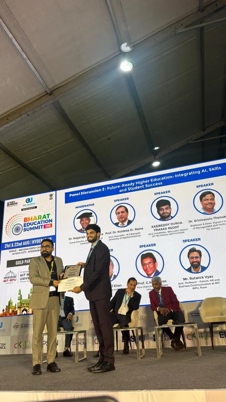 EMERGING LEADER IN HIGHER EDUCATION Award - Sri Kasireddy Durga Prasad Reddy 22.08.2026